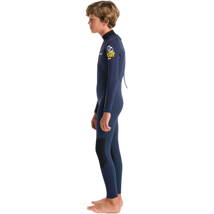 2024 C-Skins Junior NuWave Element 3/2mm Back Zip Wetsuit C-NEL32STJ - Bluestone / Slate / Multi